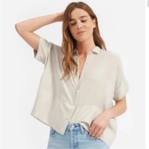 Women's Cream Button-Up Top